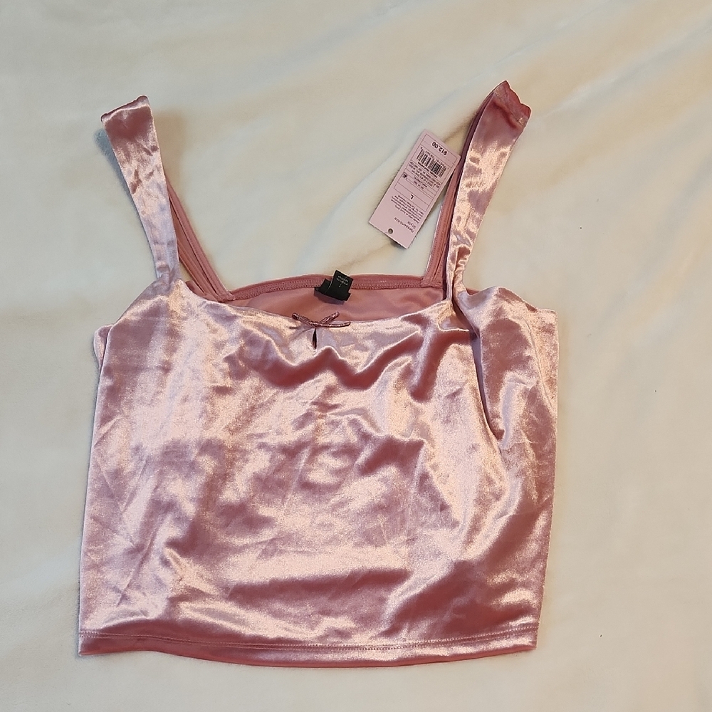 Wild Fable Pink Sleeveless Crop Bustier Tank Top